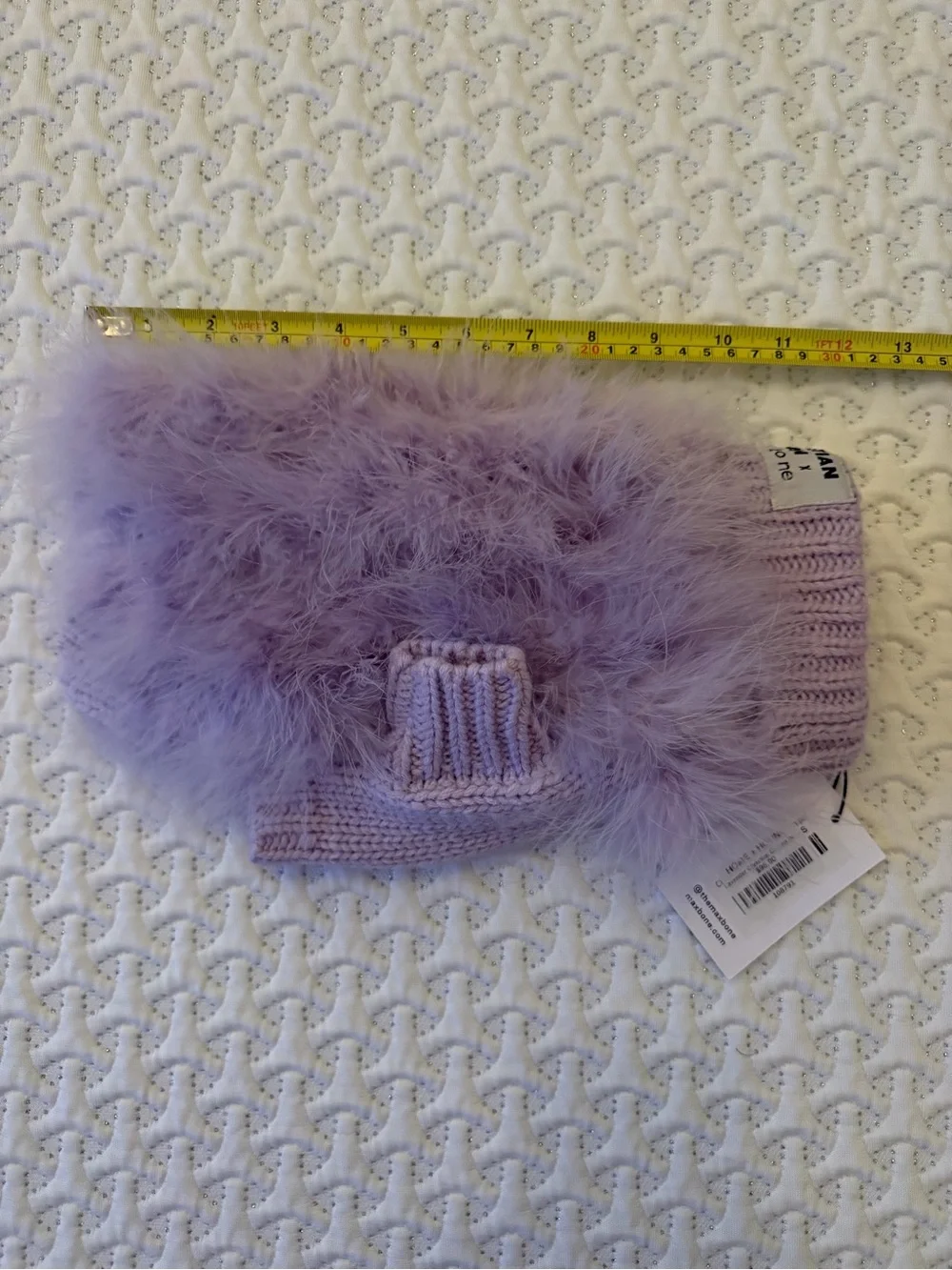 Christian Cowan x Max & Bone Lavender Faux Fur Pet Sweater SMALL MSRP $98
